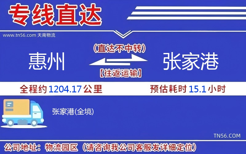 惠州到張家港物流公司