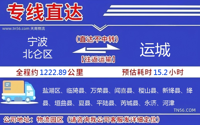 寧波北侖區(qū)到運(yùn)城物流公司