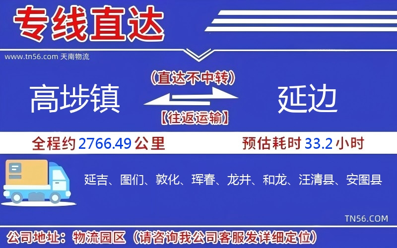 高埗鎮(zhèn)到延邊物流公司
