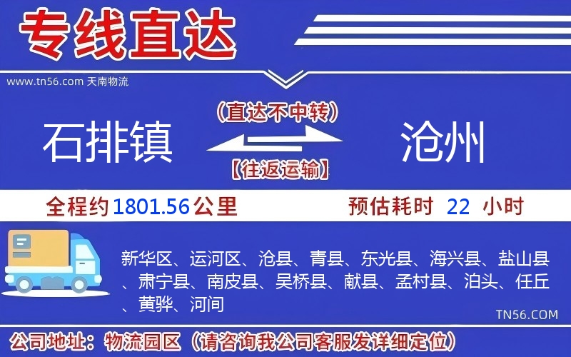 石排鎮(zhèn)到滄州物流公司