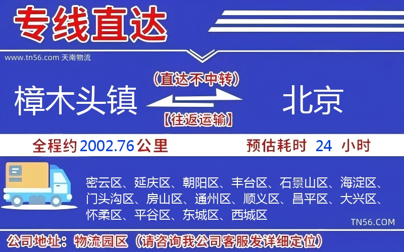 樟木頭鎮(zhèn)到北京物流公司