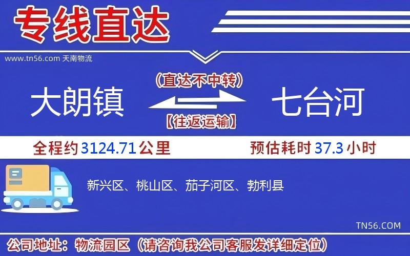 大朗鎮(zhèn)到七臺河物流公司