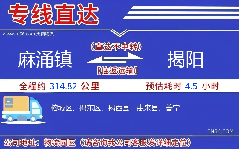 麻涌鎮(zhèn)到揭陽物流公司