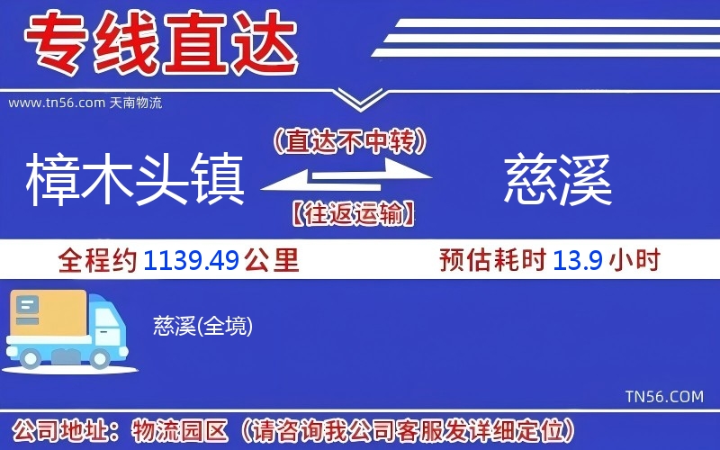 樟木頭鎮(zhèn)到慈溪物流公司